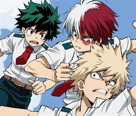 Shoto Todoroki y Izuku Midoriya discutiendo sobre Black Whip