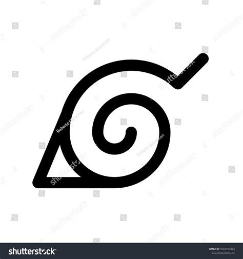 Symbol of Konoha with a shadow