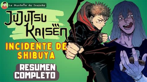 Mapa conceptual del incidente de Shibuya en Jujutsu Kaisen