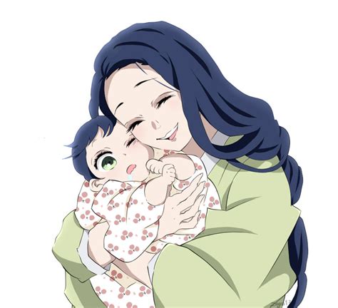 Ilustración de Kotoha huyendo con el bebé Inosuke