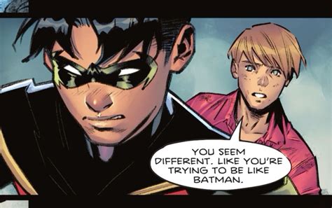 Ilustración de Tim Drake y Bernard Dowd en una cita