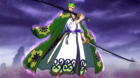 Zoro en un pueblo de Wano