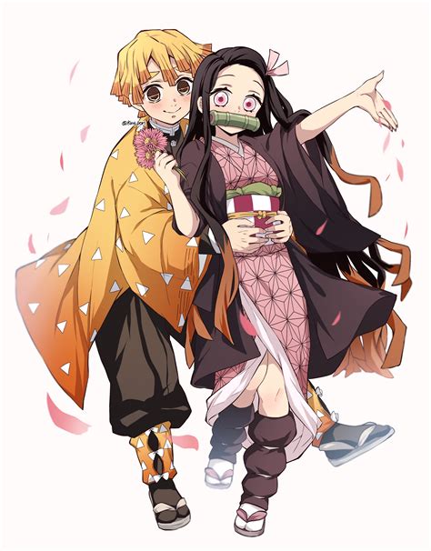 Zenitsu Agatsuma y Nezuko Kamado