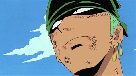 Ilustración de Roronoa Zoro con su bandana y pendientes característicos