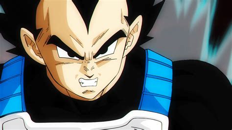 Vegeta en estado base con aura de poder