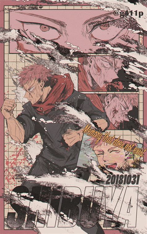 Ilustración de Yuji Itadori en combate