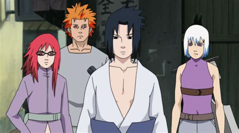 Sasuke Uchiha formando el equipo Taka