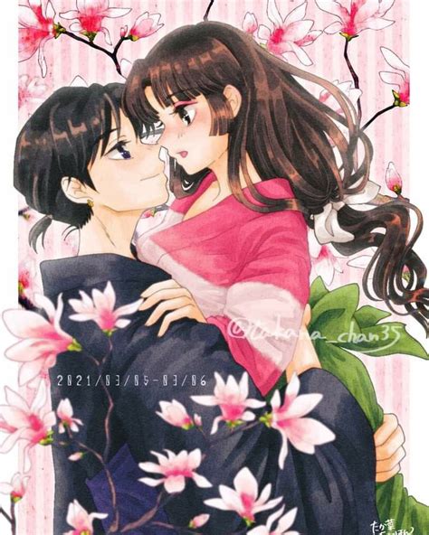 Representación de Miroku y Sango haciendo una promesa