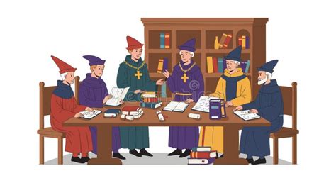 Ilustración del Consejo Mágico discutiendo sobre Etherion