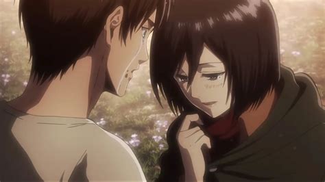 Mikasa consolando a Eren