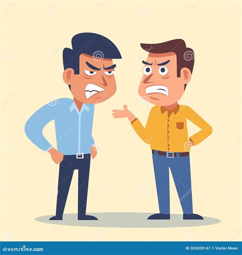 Ilustración de dos hombres con expresiones de conflicto emocional