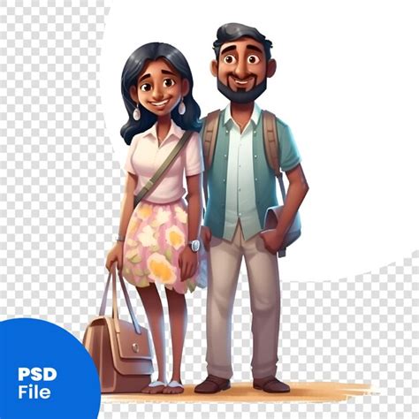 Ilustración de una pareja joven con un fondo vibrante