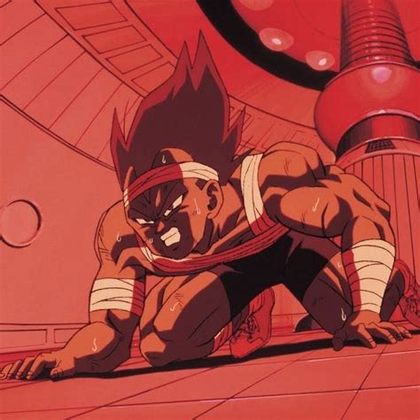 Vegeta entrenando en la cámara de gravedad