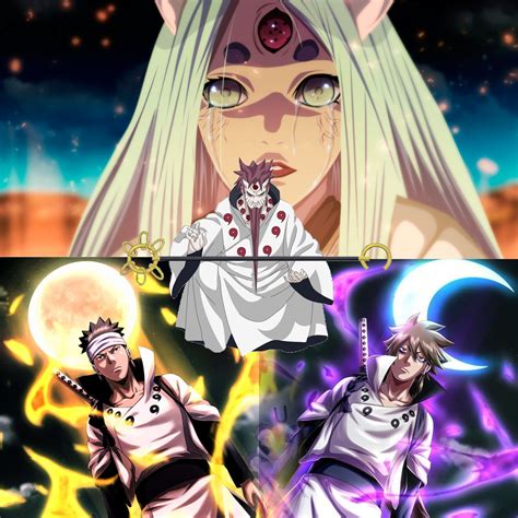 Representación de Kaguya Ōtsutsuki y sus hijos