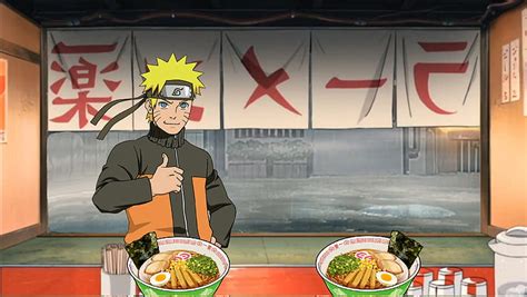 Naruto comiendo ramen en Ichiraku Ramen
