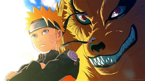 Naruto y Kurama interactuando