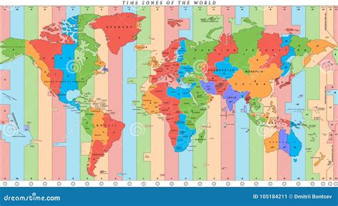 Mapa de zonas horarias del mundo