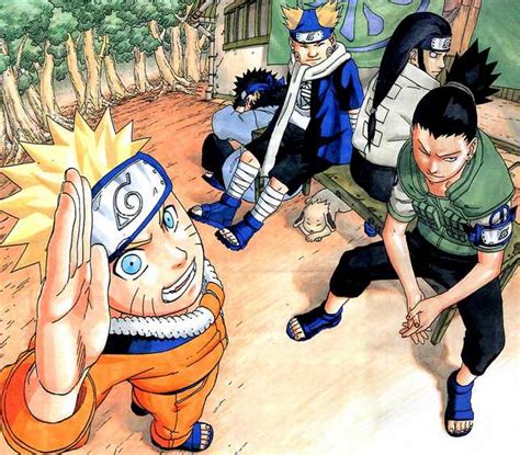 El equipo de Konoha buscando a Sasuke