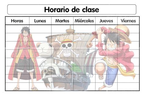 Mapa de horarios de estreno de One Piece
