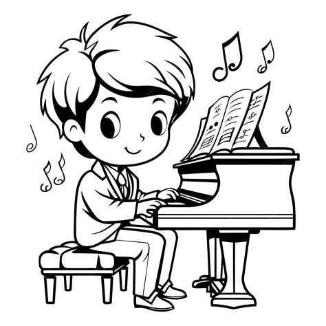 Ilustración de Solon tocando el piano