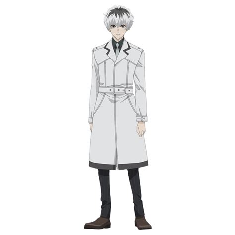 Haise Sasaki con su característica gabardina blanca