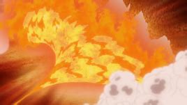 Madara usando Elemento Fuego: Gran Aniquilación de Fuego