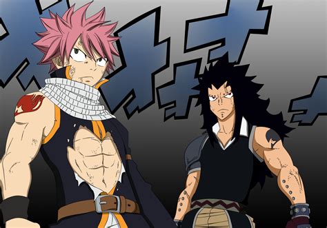 Gajeel Redfox luchando contra Natsu Dragneel