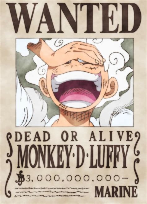 Cartel de recompensa de Monkey D. Luffy