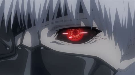 El Ojo Rojo de Kaneki como Ghoul