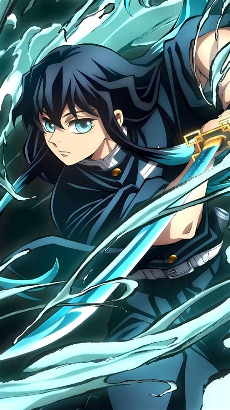 Ilustración de Muichiro Tokito en combate