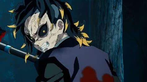 Genya Shinazugawa transformándose en demonio