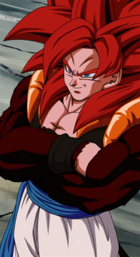Gogeta SSJ4 en pose de ataque