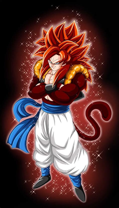 Gogeta SSJ4 con fondo de energía