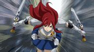 Erza Scarlet usando su magia por primera vez