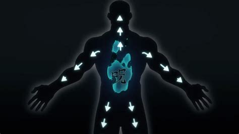 Ilustración de Energía Maldita fluyendo en un hechicero