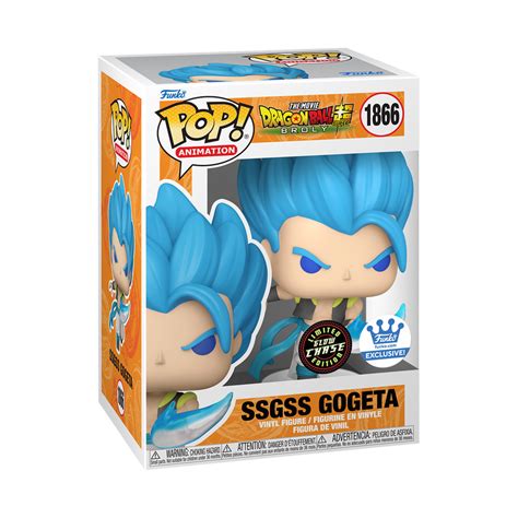 Figura Funko Pop de Gogeta SSGSS en pose de combate