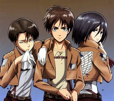 Ilustración de Eren Jaeger y Mikasa Ackerman