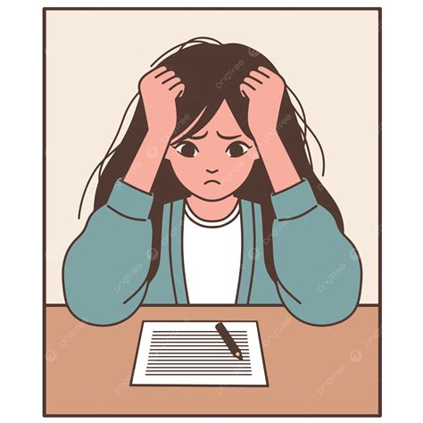 Ilustración de un mangaka frustrado frente a una página en blanco