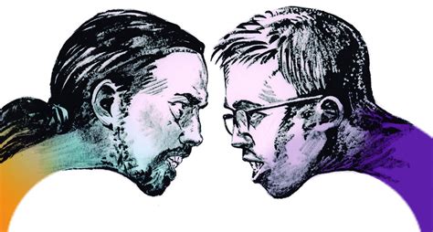 Ilustración de Pablo Iglesias e Íñigo Errejón discutiendo