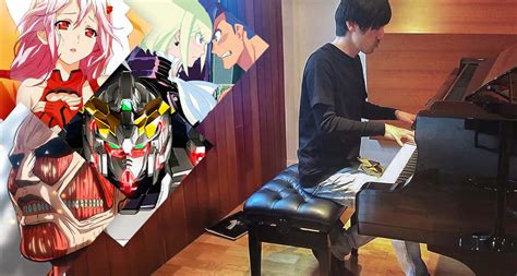 Ilustración de Hiroyuki Sawano componiendo música