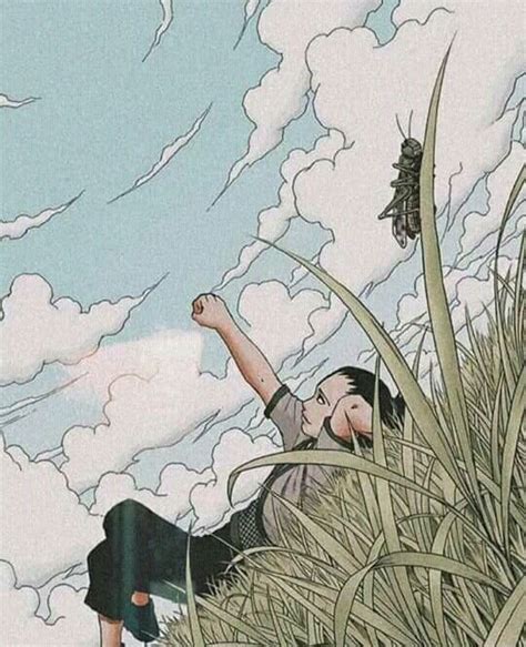 Shikamaru Nara mirando las nubes