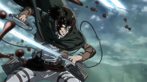 Levi luchando contra titanes
