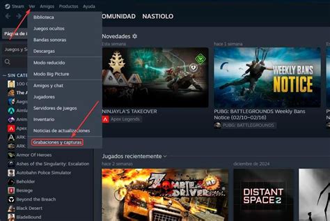 Captura de pantalla de Steam mostrando la opción de iniciar la versión HD de Naruto Shippuden Ultimate Ninja Storm 3