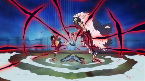 Choque de Haoshoku Haki entre Luffy y Doflamingo