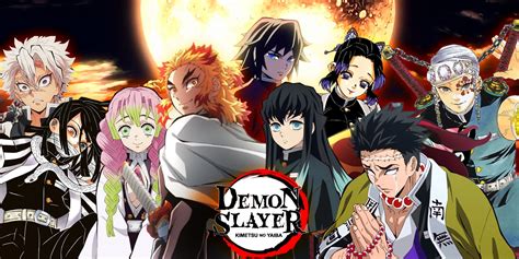 Ilustración de los 9 Hashira de Demon Slayer