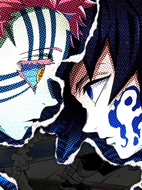 Escena de batalla entre Tanjiro y Akaza