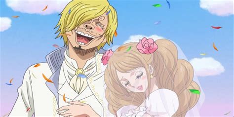 Sanji y Pudding llegando a la ceremonia