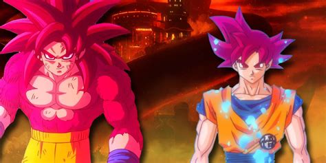 Comparativa visual: Son Goku en estado base vs. Super Saiyan 4