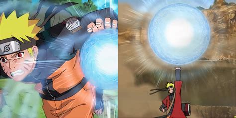 Naruto utilizando el Rasengan