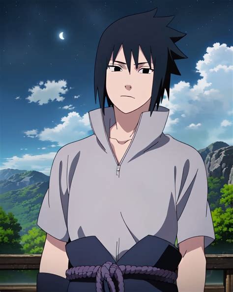 Retrato de Sasuke Uchiha joven
